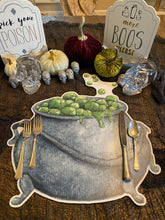 Load image into Gallery viewer, Witch's Cauldron Placemat, Halloween Placemat, Halloween, Fall Decoration, Hostess Gift, Fall Decor, Halloween Decor, Trick or Treat