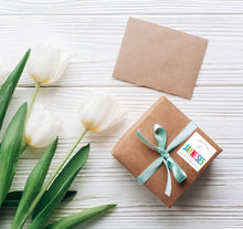 Load image into Gallery viewer, Rainbow  Personalized Gift Tag Sticker, Family Name Sticker, Birthday Party Favor Label, Personalized Label, Custom Label, Rainbow Label, Rainbow Name