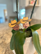 Load image into Gallery viewer, Cake Topper Photo Cake Topper Cupcake topper Birthday Photo Custom Face topper first birthday First Rodeo Party Cowboy Decoration Howdy