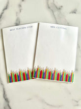 Load image into Gallery viewer, Teacher Gift-Personalized Stationery Notepad-Alphabet- Customizable-Teacher Appreciation- Gift For Teacher-Christmas Teacher Gift