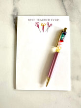 Load image into Gallery viewer, Teacher Gift-Personalized Stationery Notepad-Alphabet- Customizable-Teacher Appreciation- Gift For Teacher-Christmas Teacher Gift