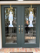 Load image into Gallery viewer, blue watercolor nutcracker door hange
