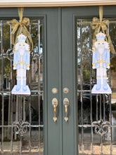 Load image into Gallery viewer, blue watercolor nutcracker door hanger
