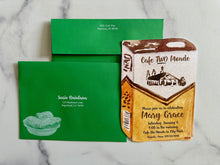 Load image into Gallery viewer, Cafe TWO Monde Invitation Birthday Party Invitation Cafe Du Monde New Orleans Child Birthday Watercolor