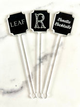 Load image into Gallery viewer, Monogram Acrylic drink stir