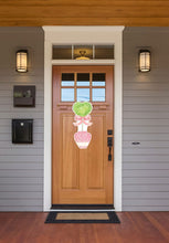 Load image into Gallery viewer, watercolor heart topiary door hanger

