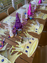 Load image into Gallery viewer, King Queen Crown Placemat Royal Place Setting Mardi Gras Krewe Royal Court New Orleans Louisiana Gift Corporate Gift Princess Birthday