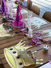 Load image into Gallery viewer, King Queen Crown Placemat Royal Place Setting Mardi Gras Krewe Royal Court New Orleans Louisiana Gift Corporate Gift Princess Birthday