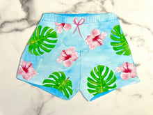 Load image into Gallery viewer, Swim Trunk Placemat Summer Poolside Beach Tropical Tablesetting Boys Swimsuit Beachside Nautical Hawaii Florida California
