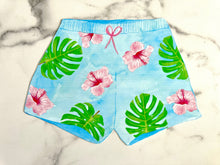 Load image into Gallery viewer, Swim Trunk Placemat Summer Poolside Beach Tropical Tablesetting Boys Swimsuit Beachside Nautical Hawaii Florida California