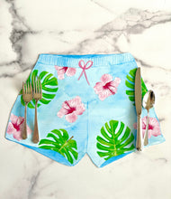 Load image into Gallery viewer, Swim Trunk Placemat Summer Poolside Beach Tropical Tablesetting Boys Swimsuit Beachside Nautical Hawaii Florida California