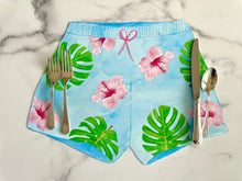 Load image into Gallery viewer, Swim Trunk Placemat Summer Poolside Beach Tropical Tablesetting Boys Swimsuit Beachside Nautical Hawaii Florida California