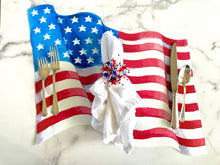 Load image into Gallery viewer, American Flag Placemat- Wavy