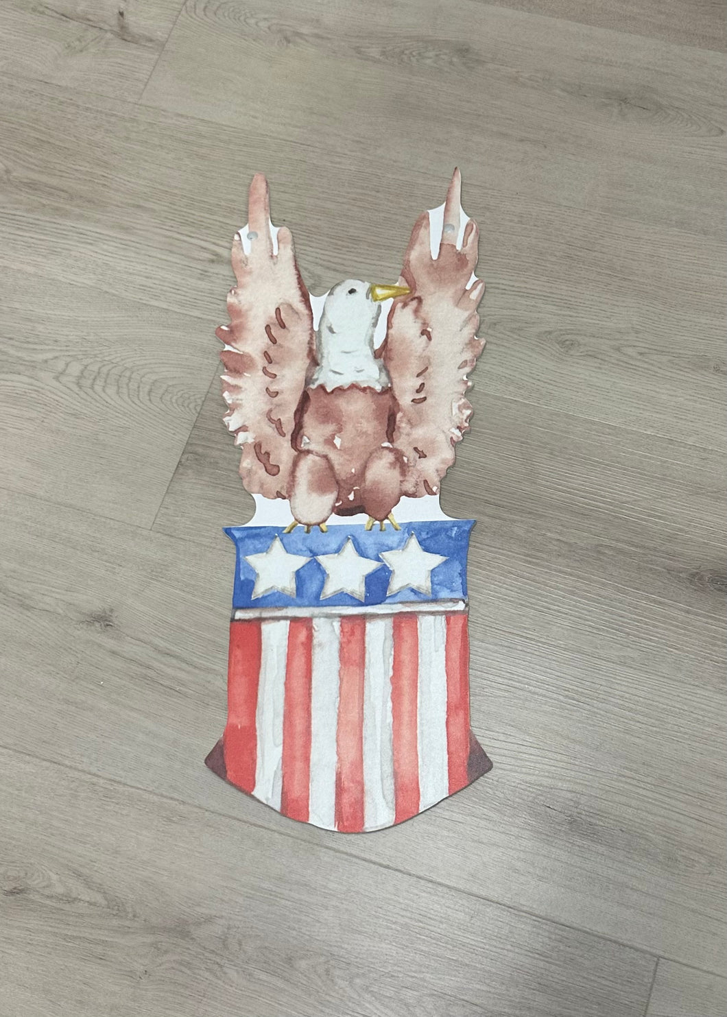 American Eagle Flag Door Hanger,Vintage Fourth of July, Memorial Day, Outdoor Decorations, Door Sign, Housewarming Gift, Door Wreath, Summer Wreath