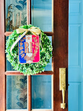 Load image into Gallery viewer, French Flag Holder Shield Door Hanger on topiary
