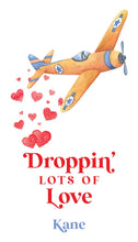 Load image into Gallery viewer, Airplane Dropping love gift tag
