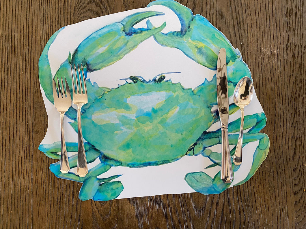 Blue Crab Placemat Louisiana Mississippi Summer Beach Maryland USA Independence Day Florida Table setting Table Decor Indoor outdoor
