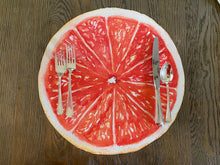 Load image into Gallery viewer, Grapefruit Placemat Fruit Watercolor  indoor Outdoor Wipeable Table Setting Summer Citrus
