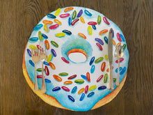Load image into Gallery viewer, Donut Placemat Birthday Party Danish Sweet Treat Wipeable Place Setting

