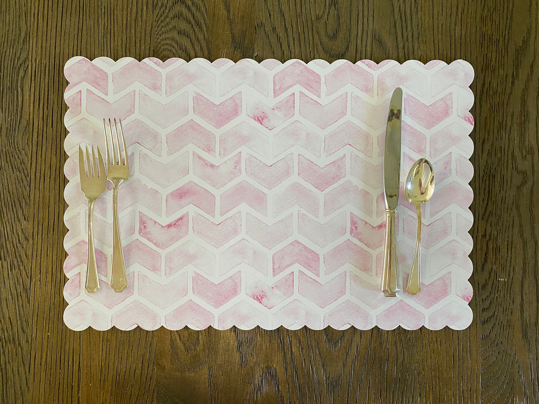Chevron Placemat in Pink