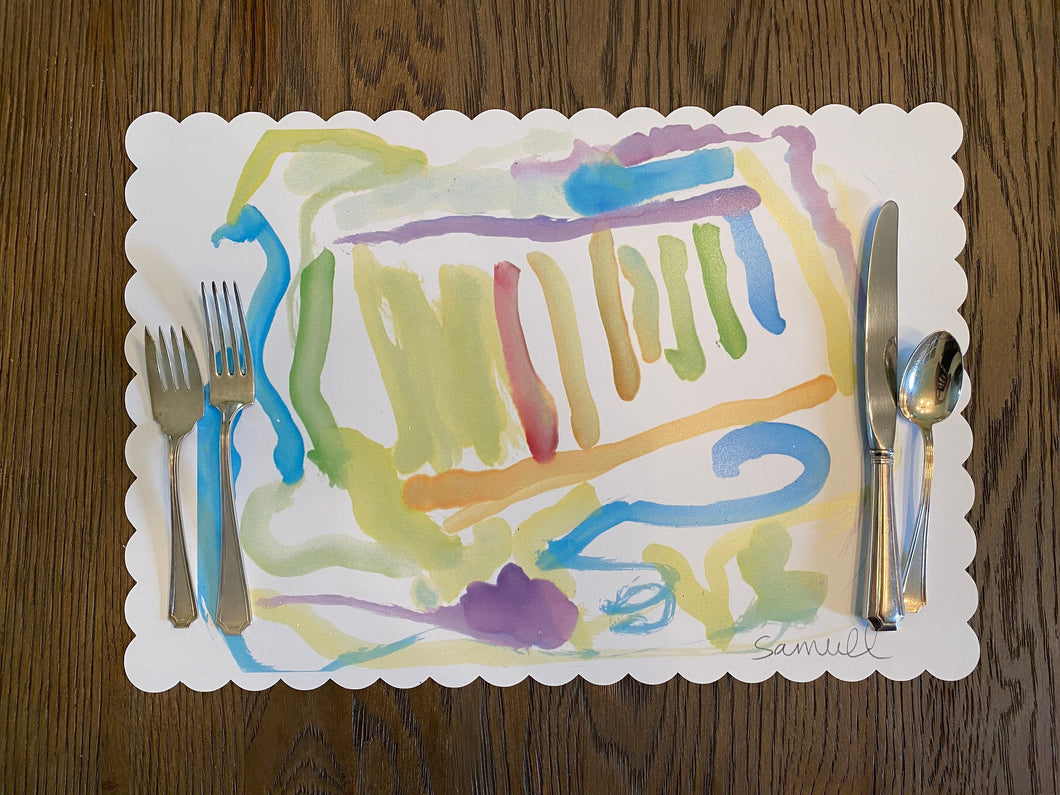 Kid Art Placemat, Child Art Placemat, Child Art, Kid Art, Custom Placemat, Personalized Gift, Art Gift, Gift for Mom, Gift for Dad, Kid Gift