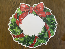 Load image into Gallery viewer, Holiday Wreath Placemat, Holiday Placemat, Christmas Placemat, Holiday Decor, Christmas Decor, Personalized, Christmas Gift, Christmas Table
