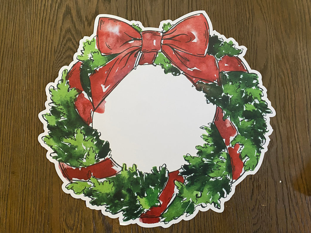 Holiday Wreath Placemat/ Charger