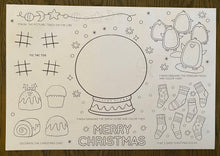 Load image into Gallery viewer, Christmas Coloring Placemats, Child Placemat, Child Gift, Kid Gift, Child Learning, Christmas Gift, Christmas Activity, Holiday, Christmas
