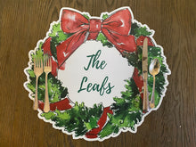 Load image into Gallery viewer, Holiday Wreath Placemat/ Charger
