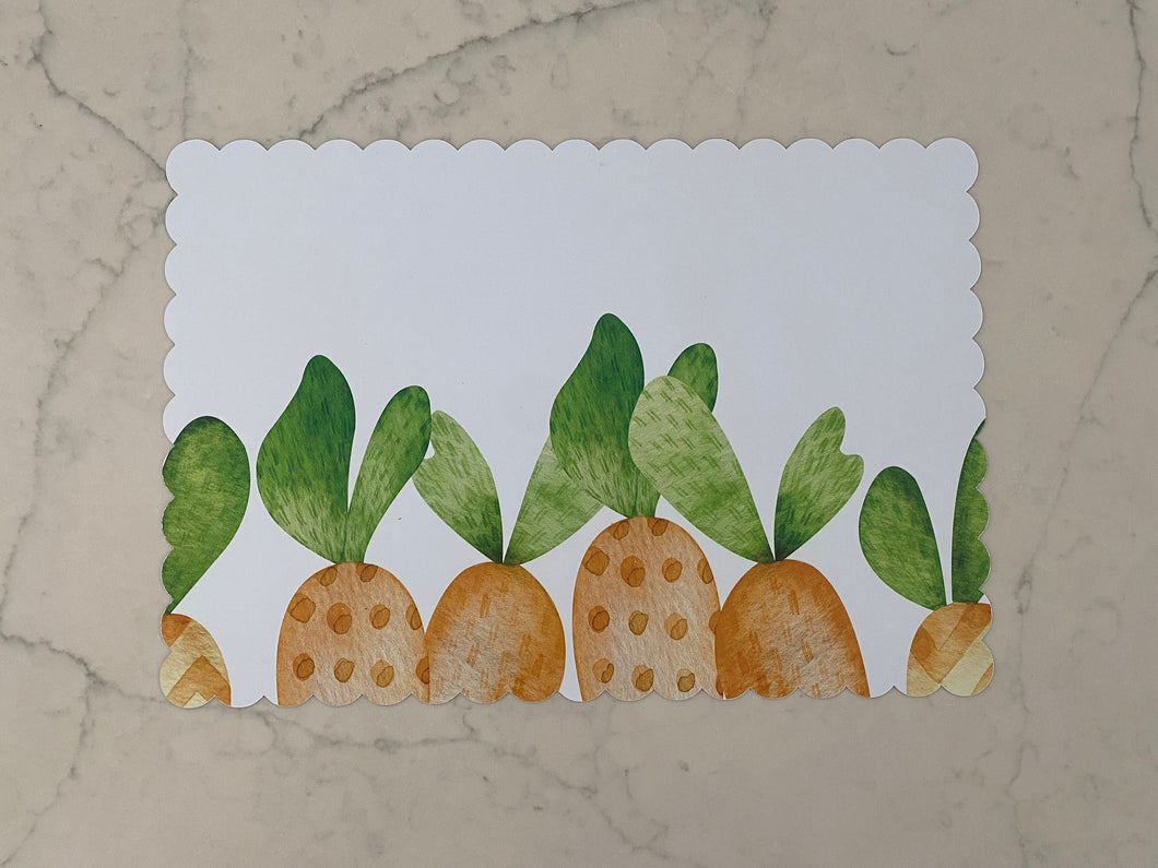 Carrot Placemat with Scallop Edge