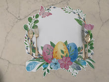 Load image into Gallery viewer, Watercolor Easter Egg Wreath Placemat Spring
