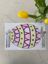 Load image into Gallery viewer, Easter Egg Coloring Placemat, Coloring Pad, Child Placemat, Personalized Placemat, Child Gift, Birthday Gift, Kid Gift, Child Learning,

