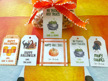 Load image into Gallery viewer, Fall Halloween Thanksgiving Gift Tags, Gift Wrap, Hostess Gift, Gift for Her, Personalized Tag, Personalized, Fall Tags, Enclosure Card
