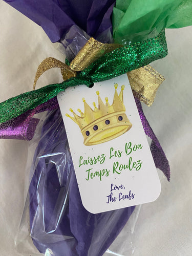 watercolor crown gift tag