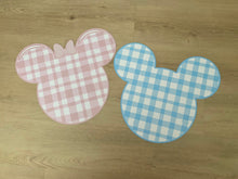 Load image into Gallery viewer, Mouse Ears Placemat, Mouse Ears Charger, Child Placemat, Personalized Placemat, Child Gift, Birthday Gift, Kid Gift, Child Learning, Child
