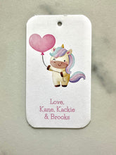 Load image into Gallery viewer, Unicorn Valentine Gift Tag School party Favor Teacher Gift Teacher Appreciation Galentine Valentine&#39;s Day Unicorn Princess
