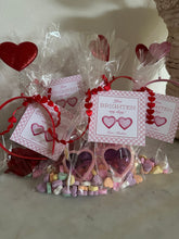 Load image into Gallery viewer, pink gingham heart gift tag
