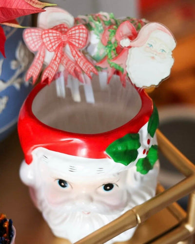watercolor acrylic drink stir in santa mug