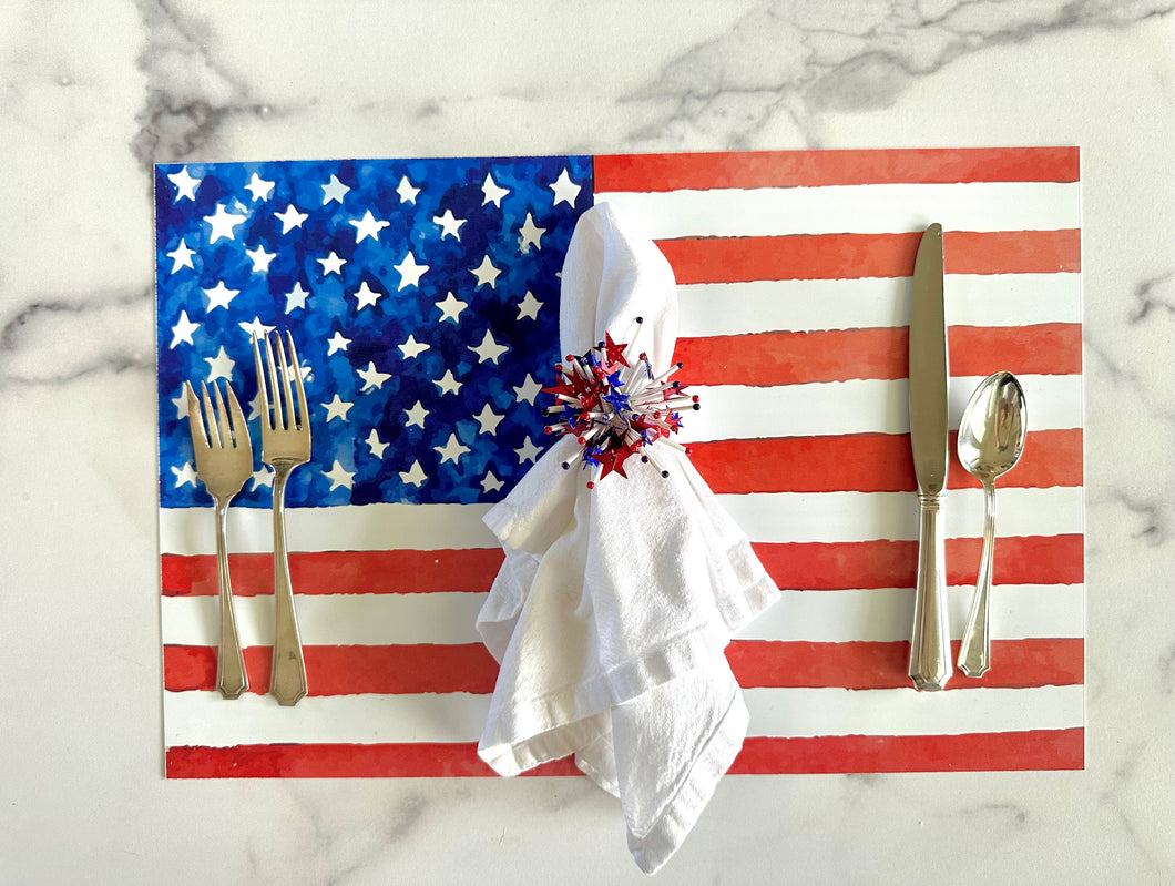 american flag placemat